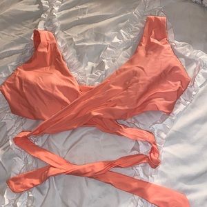 Pink Wrap Around Bathing Suit